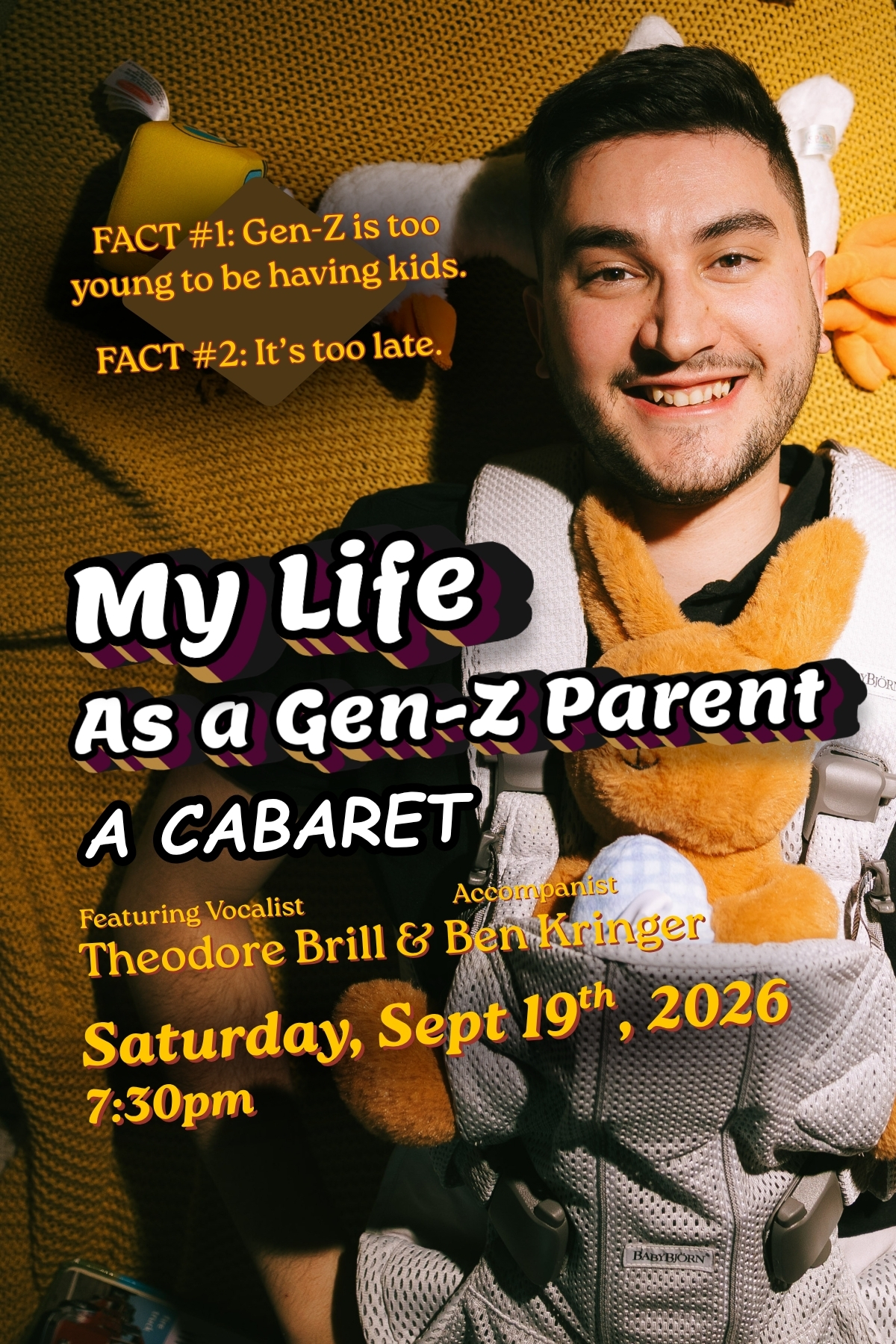 Teddy Brill – “My Life as a Gen-Z Parent” – a Cabaret